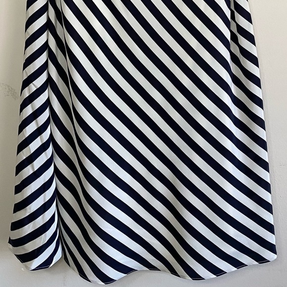 Banana Republic 100% Silk Striped Halter MIDI Dress NWT - Picture 4 of 9